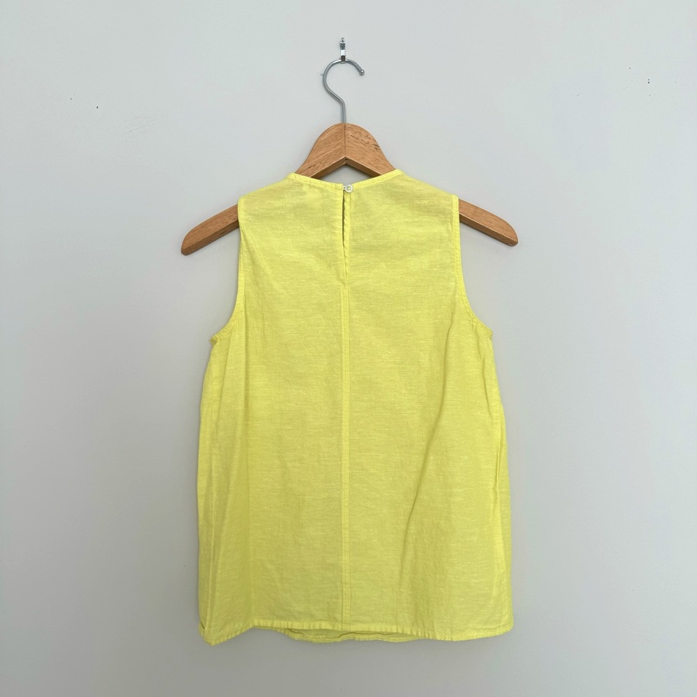 J Crew Geometric Embroidered Linen Top - Picture 2 of 5